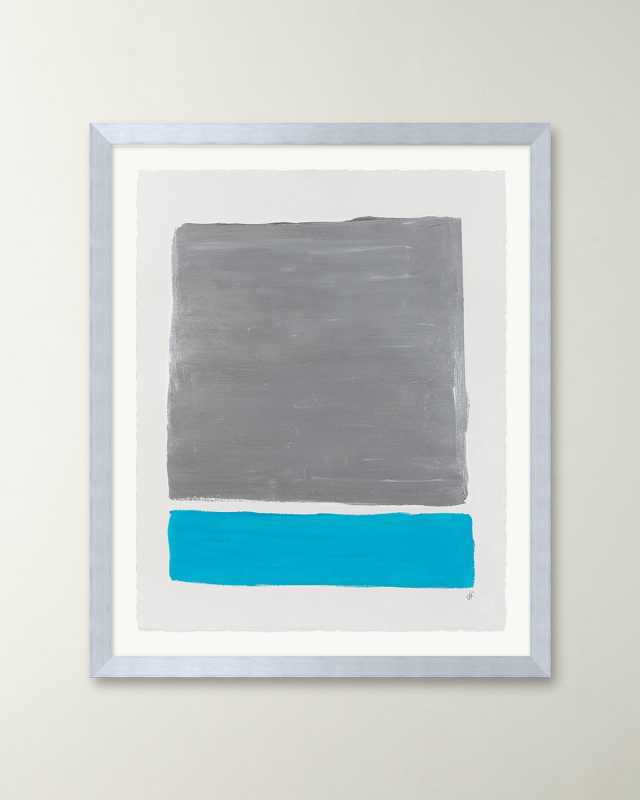 "Platinum Sky 1" Framed Acrylic Painting by Deborah Fine
